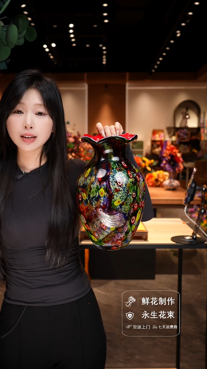 手工艺品琉璃手工花器花束空运包邮送货上门-以图片为准  