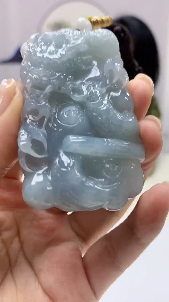 【闪购商品】定制翡翠未镶嵌3123ms-毛货挂件62