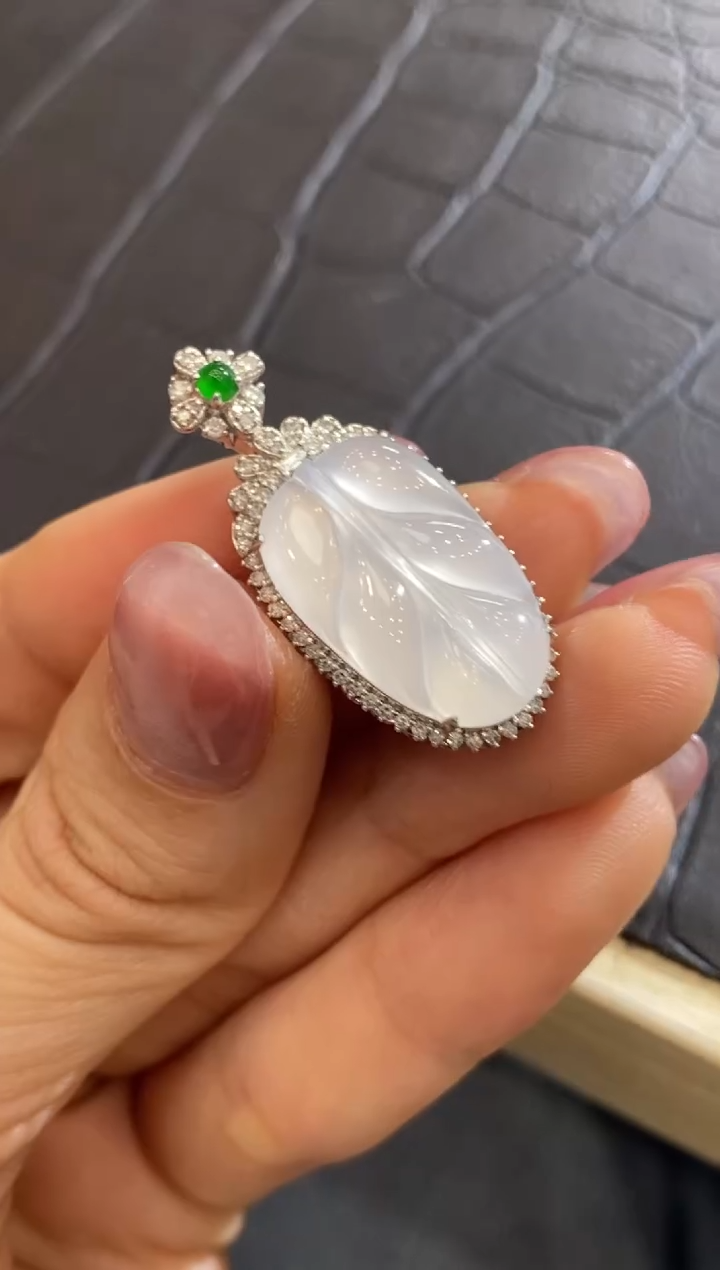 【闪购商品】翡翠颈饰18K金镶嵌收到货48小时鉴赏期（超时不退不换）