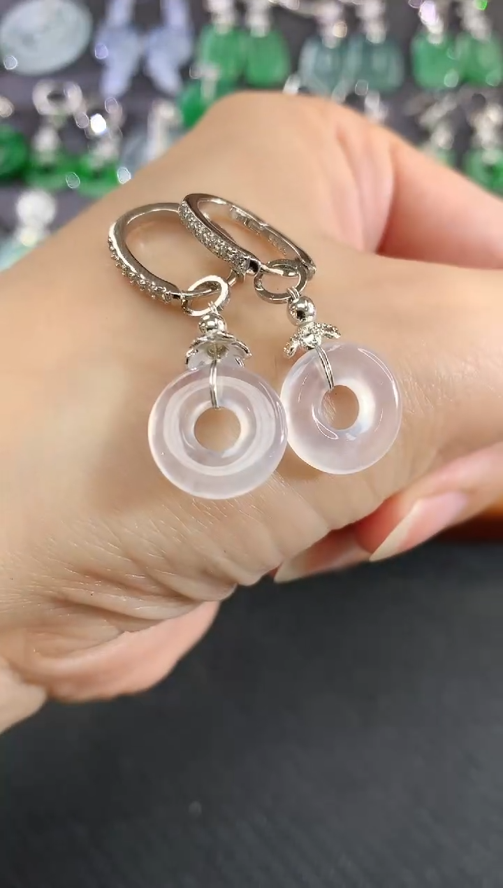 未镶嵌翡翠耳饰134买断不退不换|980