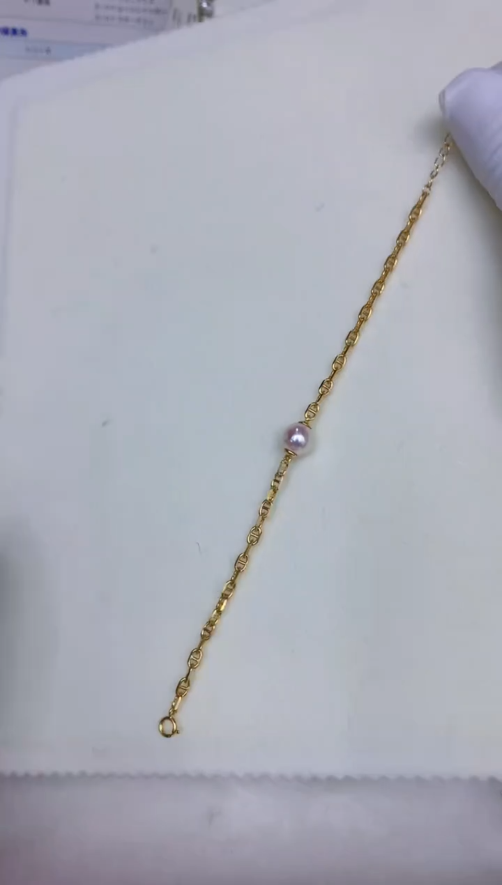 银S925镶嵌海水珍珠饰品设计款手链