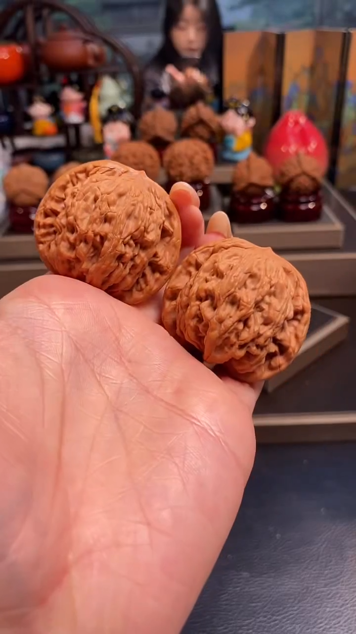 【闪购商品】文玩核桃把件A328麦穗虎头43