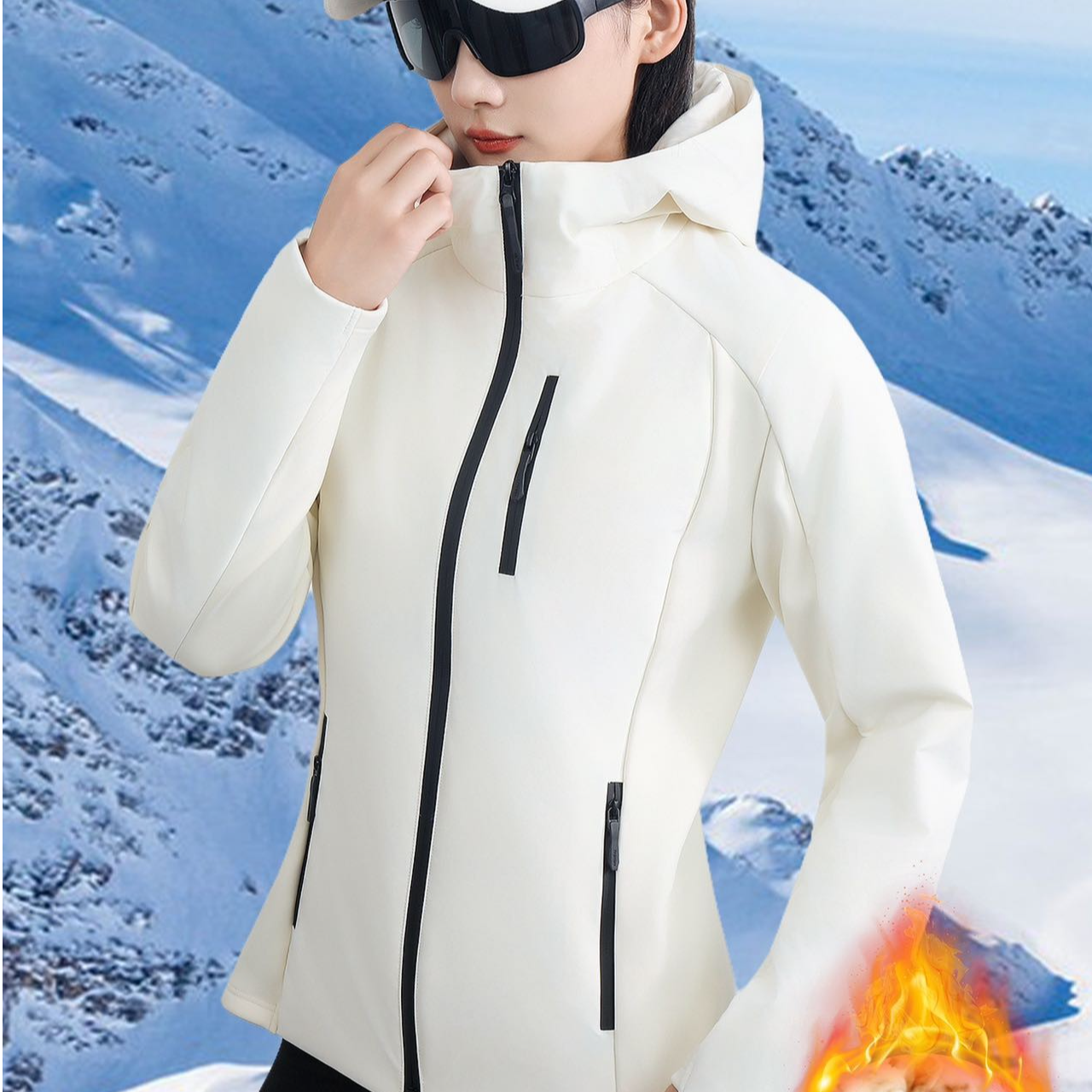 90鹅绒！小腰精连帽三防修身保暖鹅绒服6606