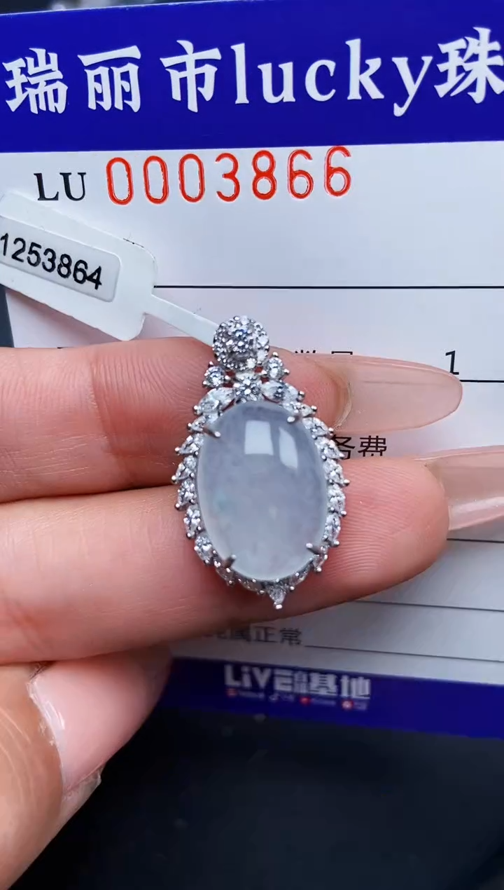 【闪购商品】翡翠颈饰银S925镶嵌3866