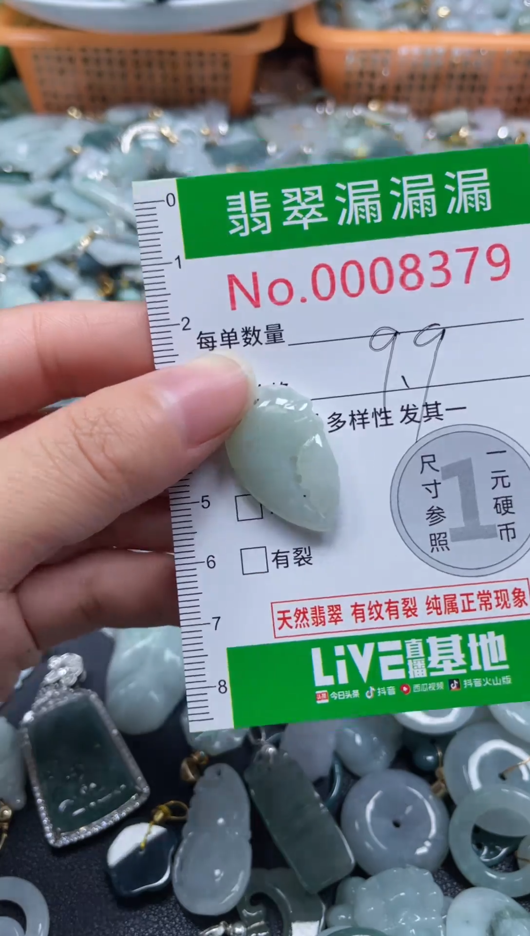 颈饰未镶嵌翡翠8379