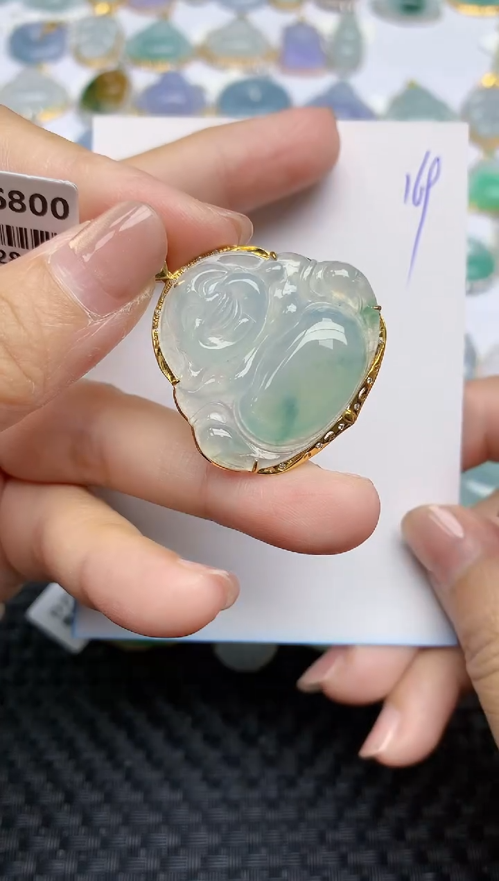 【闪购商品】翡翠颈饰18K金镶嵌天然A货翡翠 169