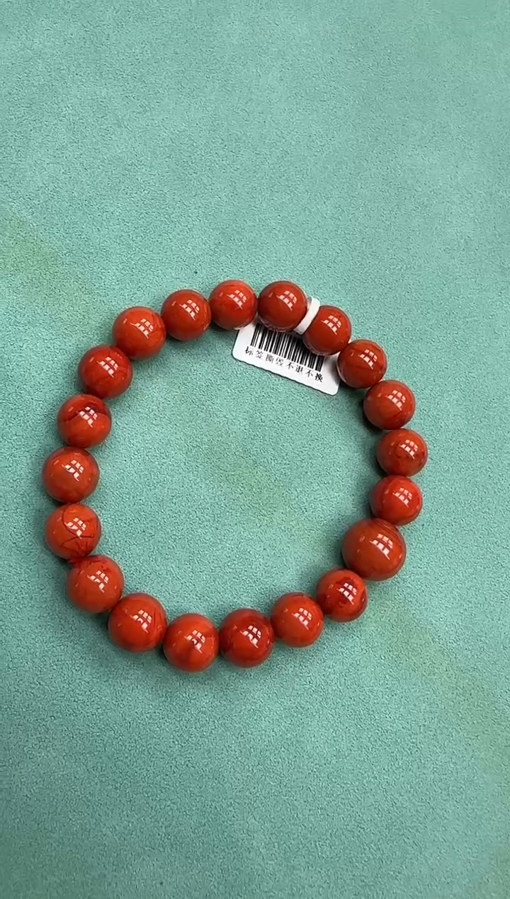 南红玛瑙10mm未镶嵌瓦西圆珠单圈