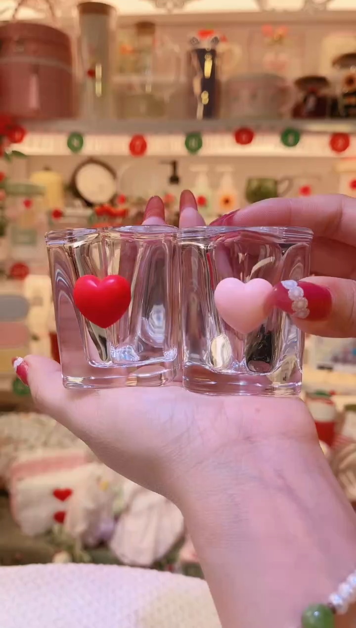 爱心白酒杯2个——手工制作品质好！