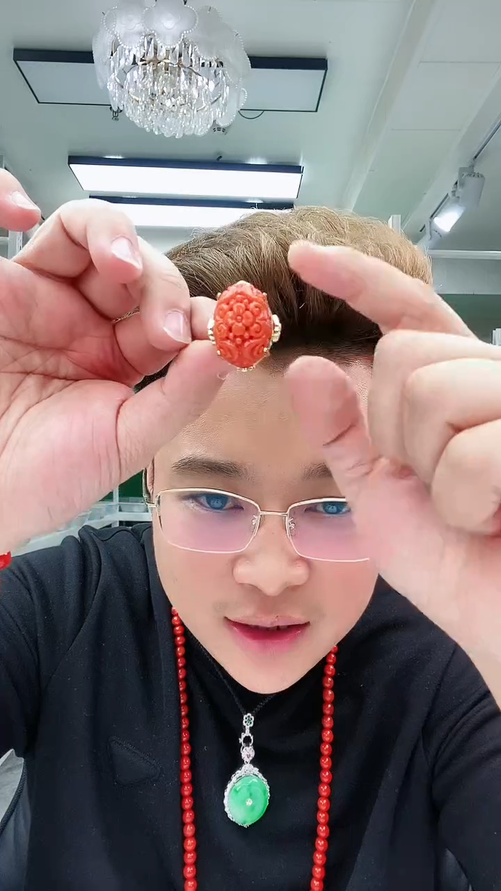 【闪购商品】翡翠戒指14K金镶嵌J29戒指