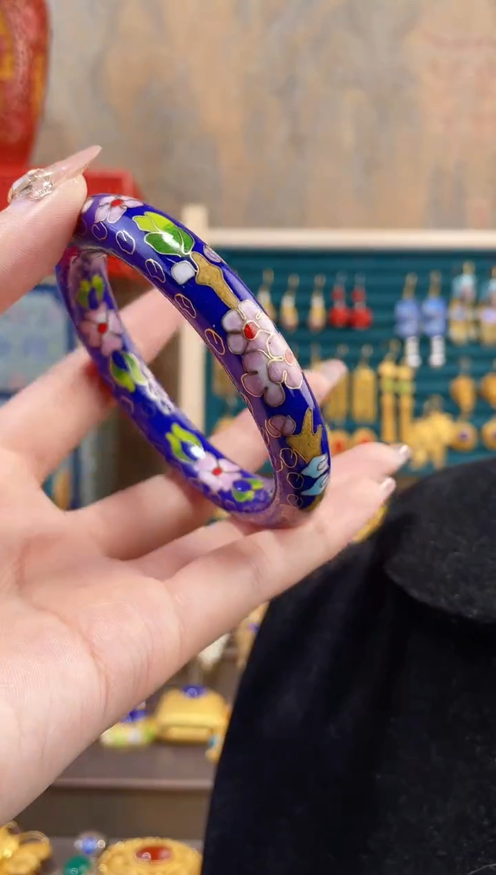 【闪购商品】 非遗 景泰蓝镯子宝蓝
