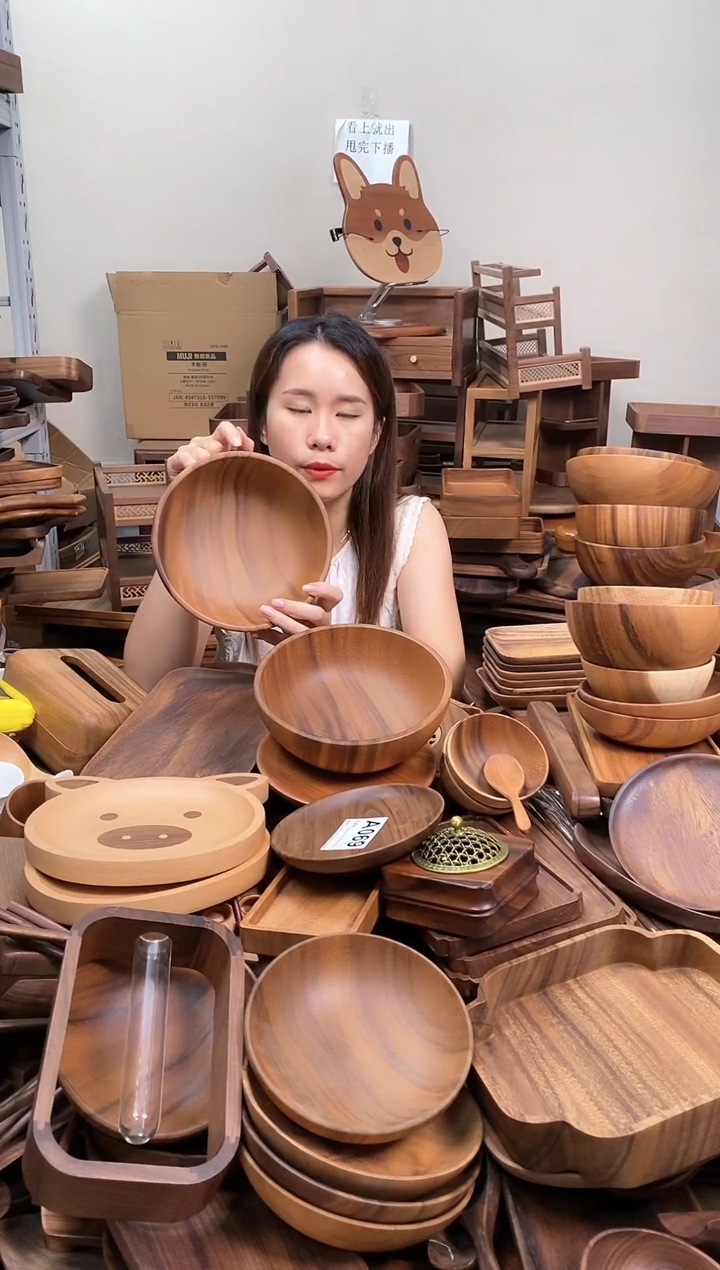 木  南美胡桃木碗20*7cm  内销