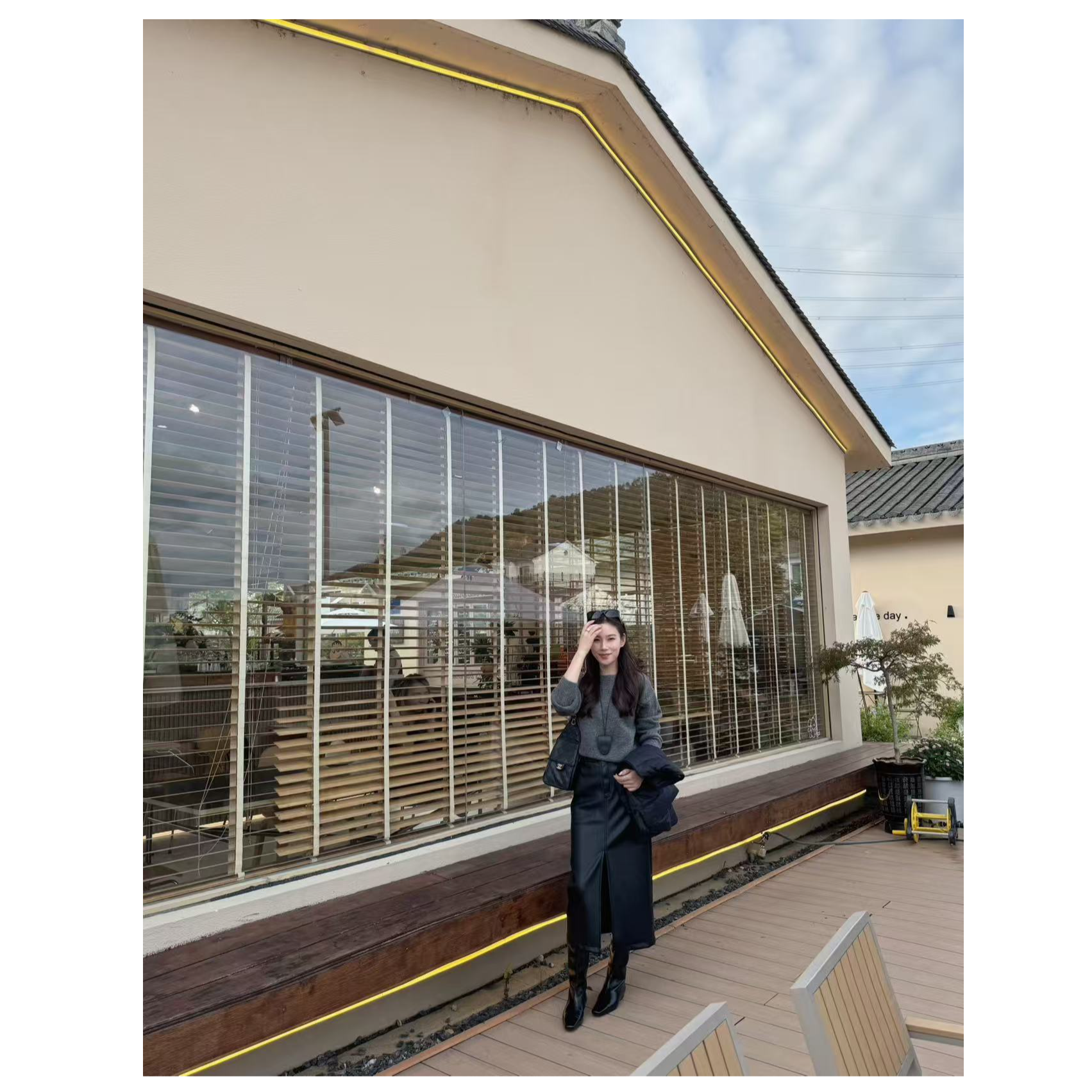 【梓铭】3047-2~极简主义～暖暖的圆领特种纱针织套头毛衣女