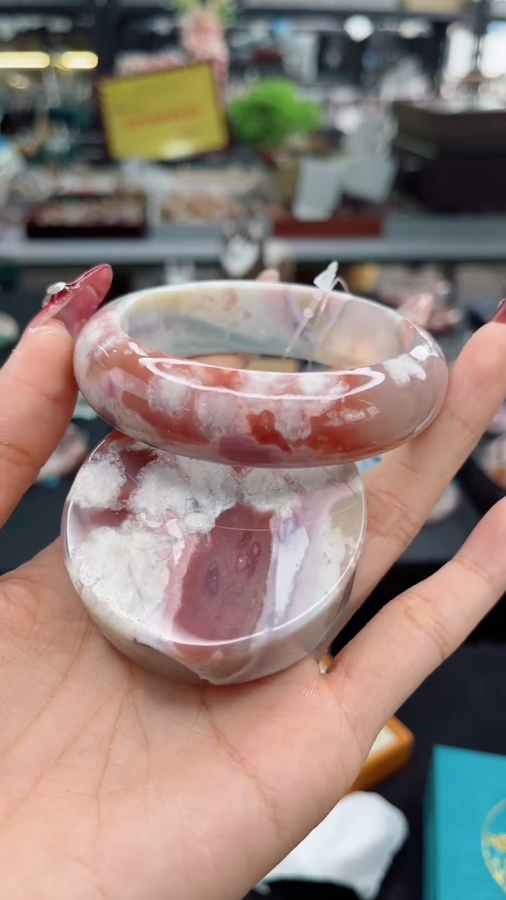 【闪购商品】石英质玉手镯未镶嵌58圈口（赠品镯心）3S9362430