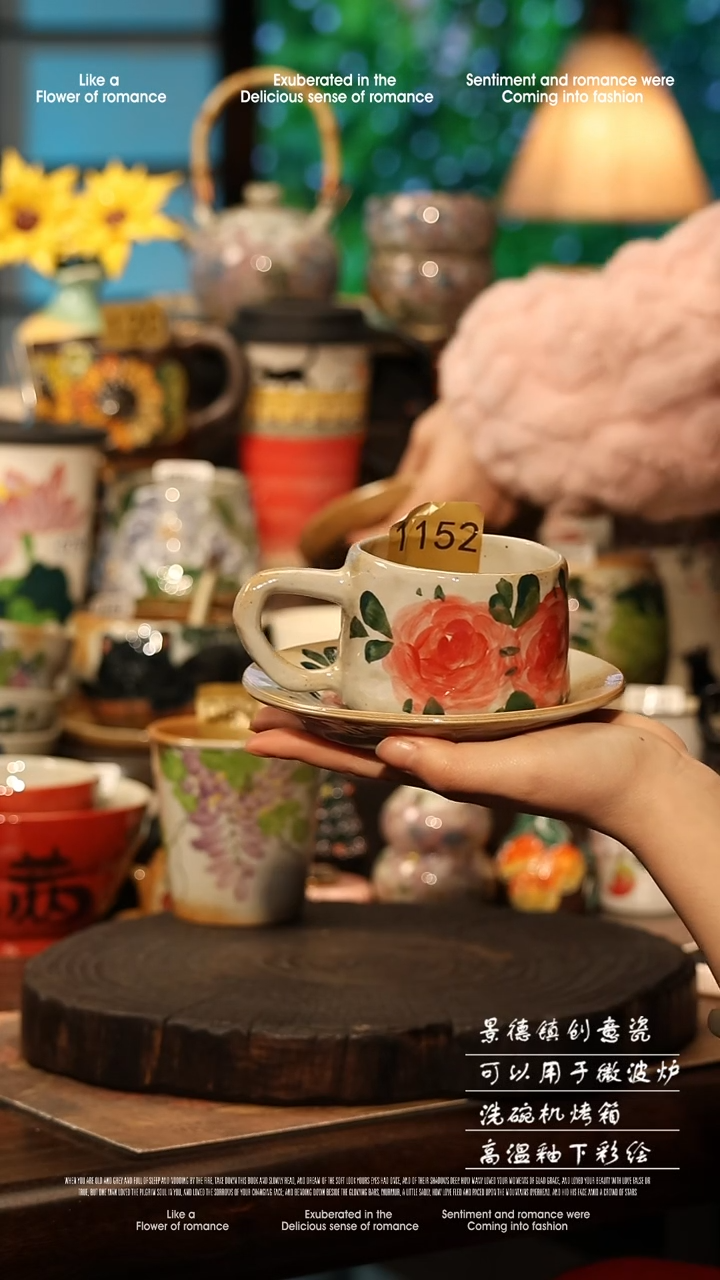 陶瓷景德镇高温釉下彩手工手绘款式@A1152@