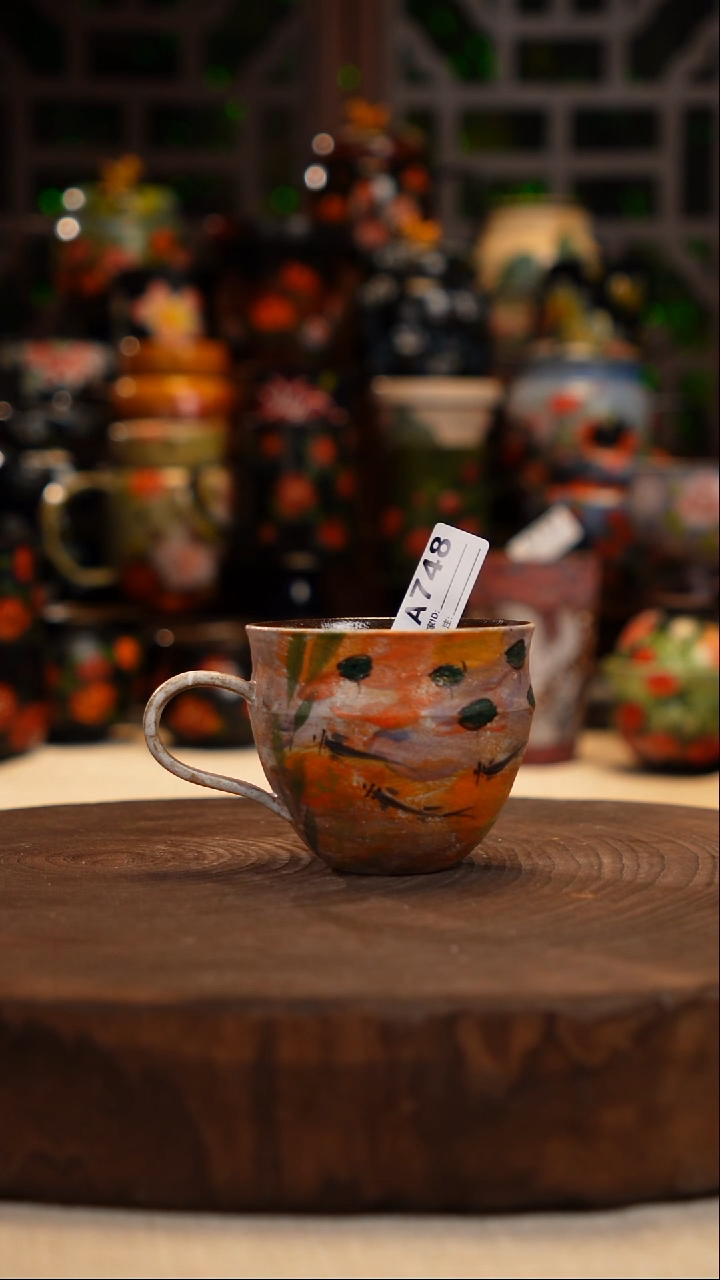 油画   手绘釉下彩748