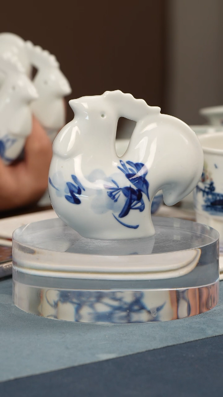 杯子瓷大**条新平瓷 鸡 微瑕