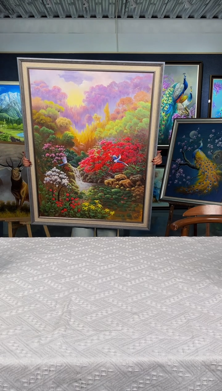 【闪购商品】油画24号 75*100山-手绘油画