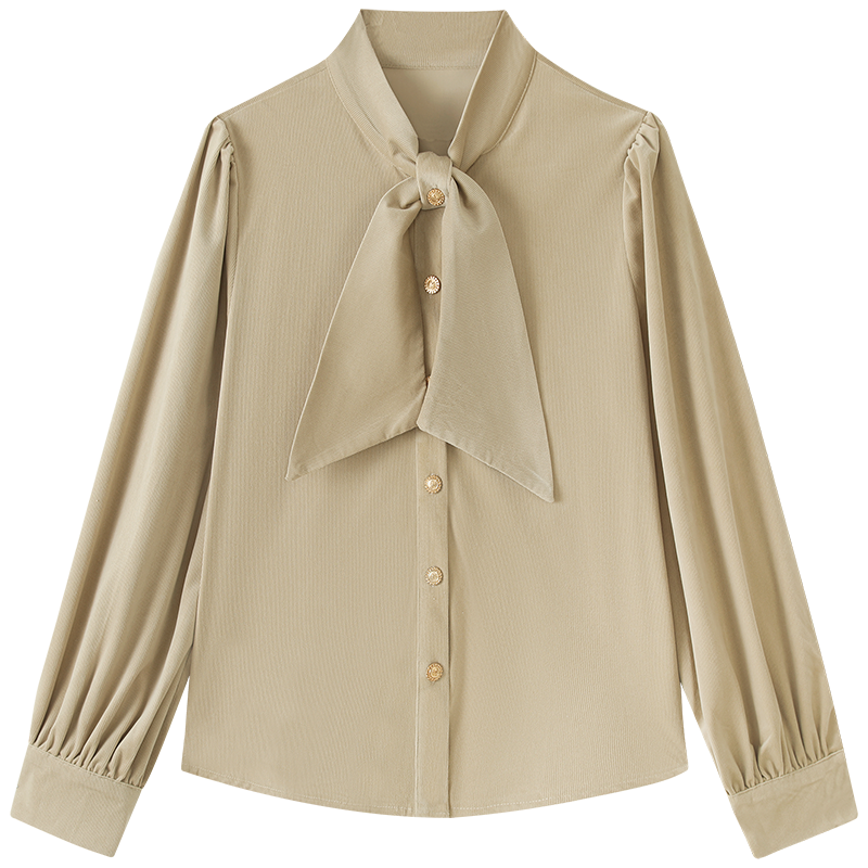 法式气质紫色长袖衬衫女秋2024新款别致设计感小众灯芯绒上衣