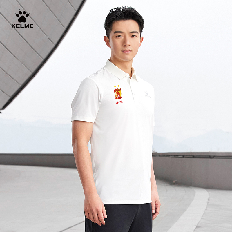 【广州队专属YZ】KELME卡尔美凉感防晒POLO夏季翻领休闲男女T恤短袖