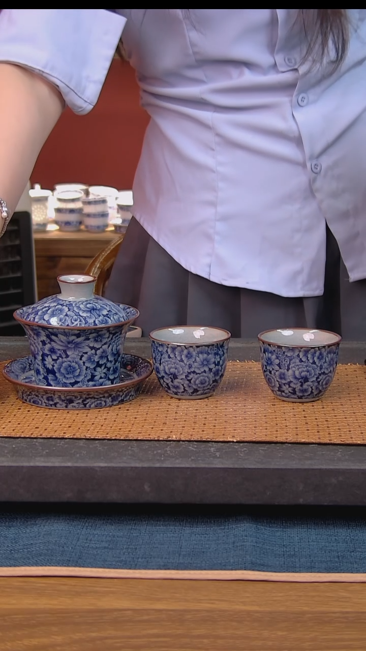 简装家用款3件套 老陶泥开片纹陶瓷茶具