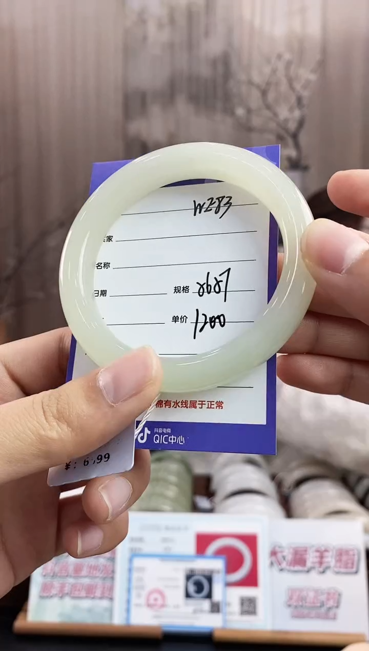 未镶嵌手镯和田玉WE83微色差