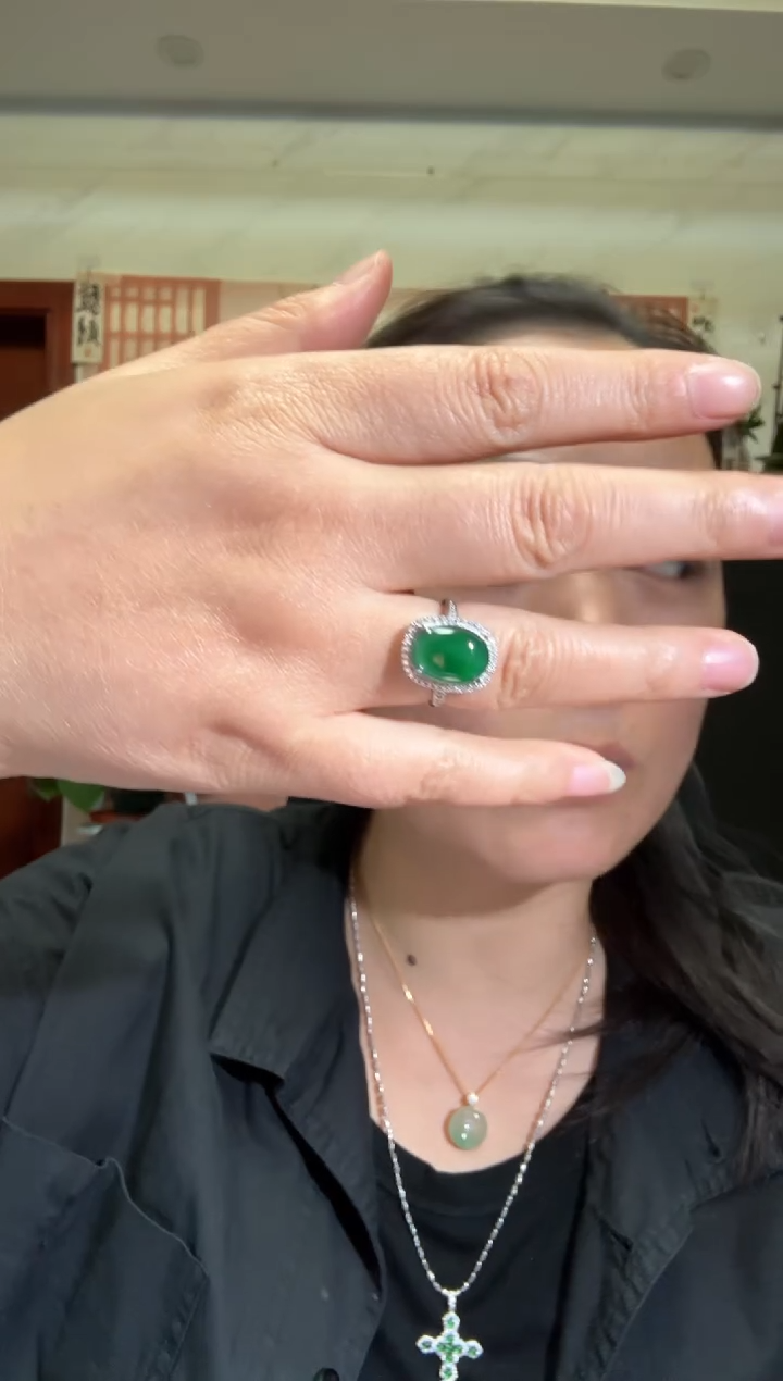 颈饰银S925镶嵌翡翠00001523