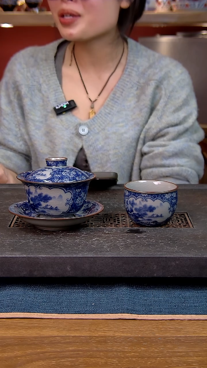 简装家用款2件套 老陶泥开片纹陶瓷茶具