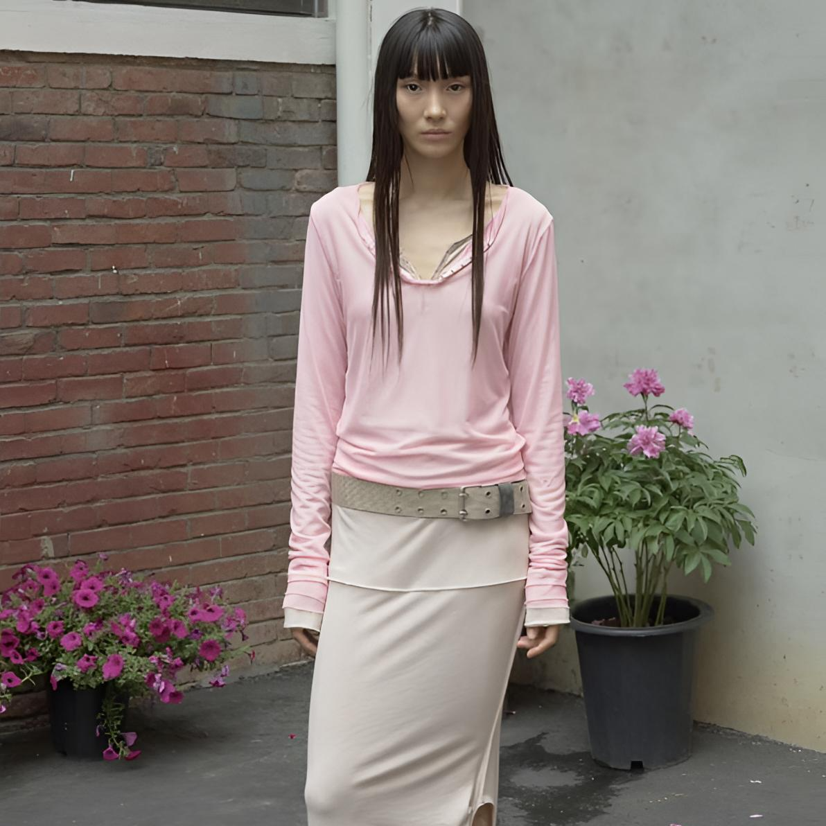 【茉舍】OPEN YY钩针亨利长袖衫YY261TS010-590