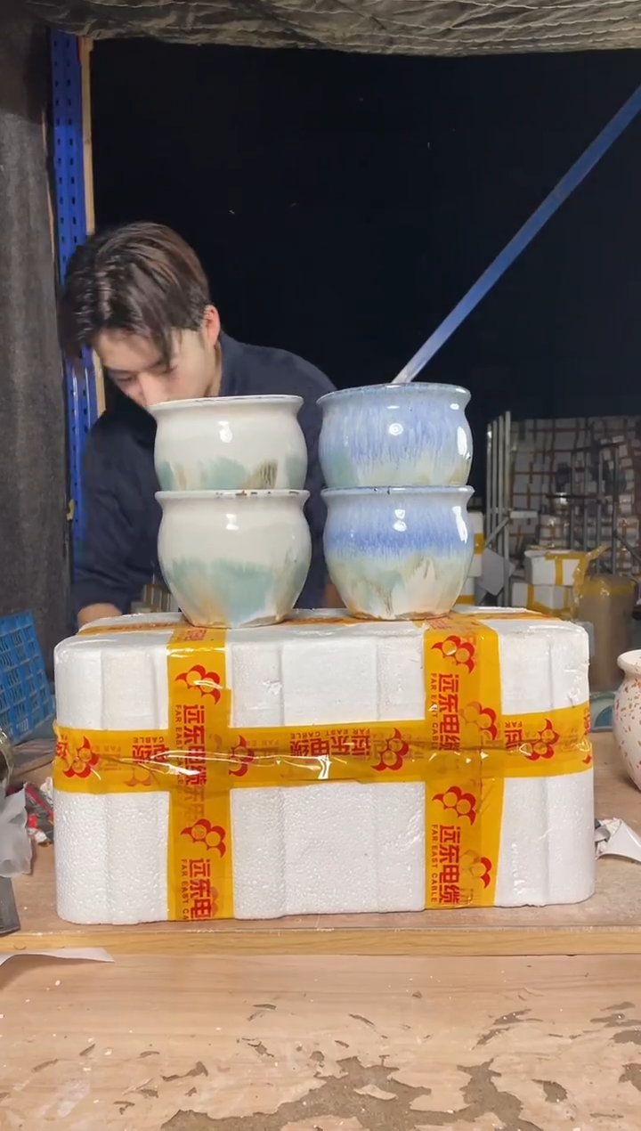 紫砂花盆宜兴紫砂粗陶花盆15*13微瑕