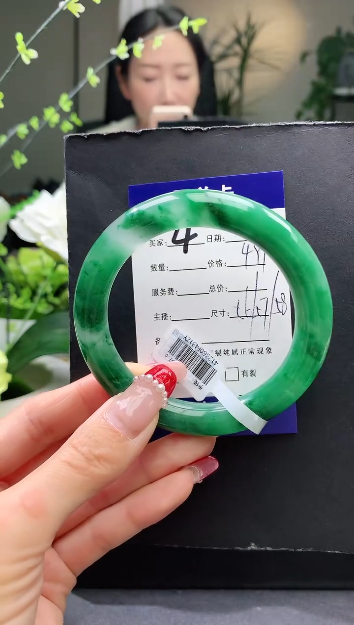 【闪购商品】石英质玉手镯未镶嵌4序号圈口56+