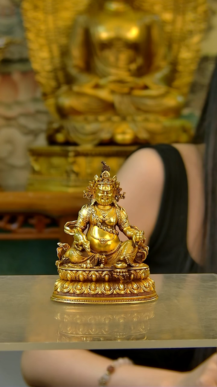 紫铜鎏金-黄财神-10公分