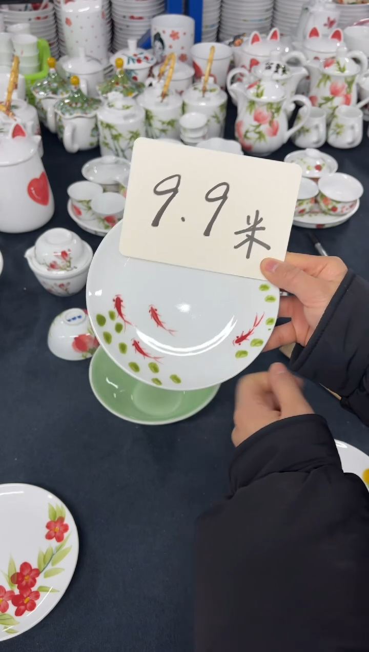 景德镇高温陶瓷食品级手绘釉中彩-6寸骨碟