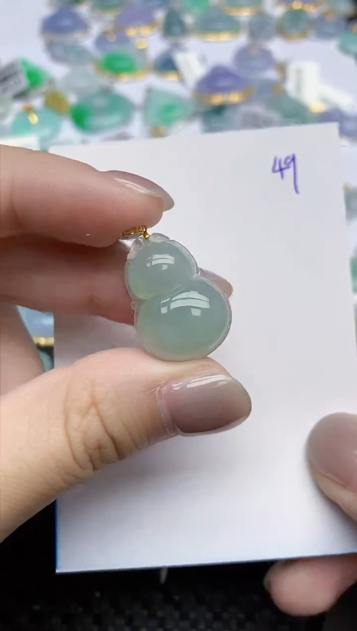 【闪购商品】翡翠颈饰18K金镶嵌天然翡翠A货