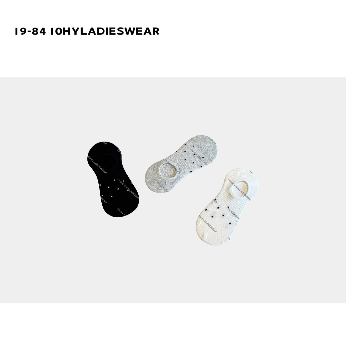 HYLADIESWEAR  『纯棉短袜』浅口隐形袜子女夏季波点硅胶防滑短袜