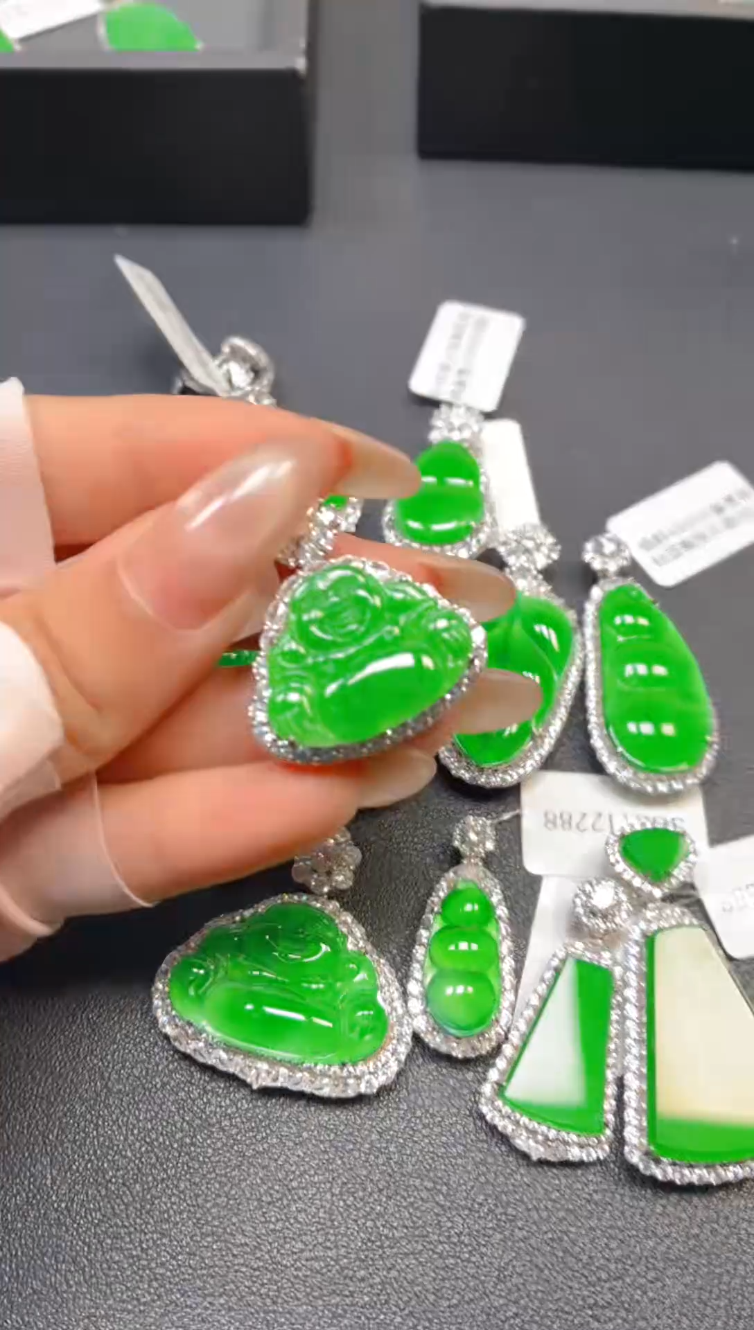 颈饰银S925镶嵌翡翠1