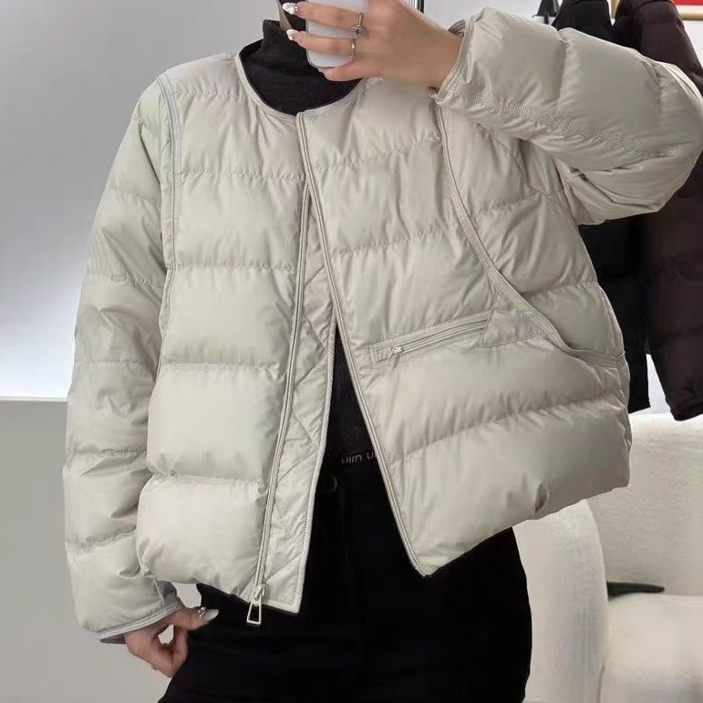 90白鹅绒短款女装羽绒服（拉链）