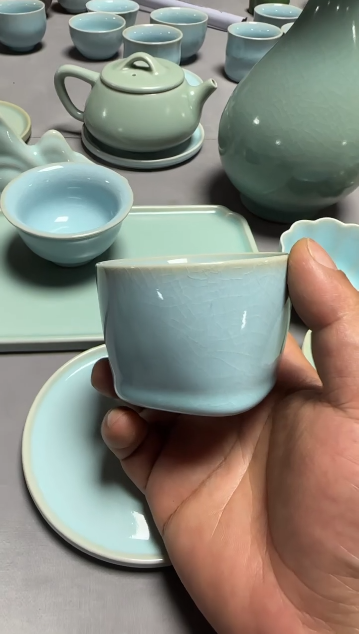 汝瓷平顶山汝瓷产品   四方杯