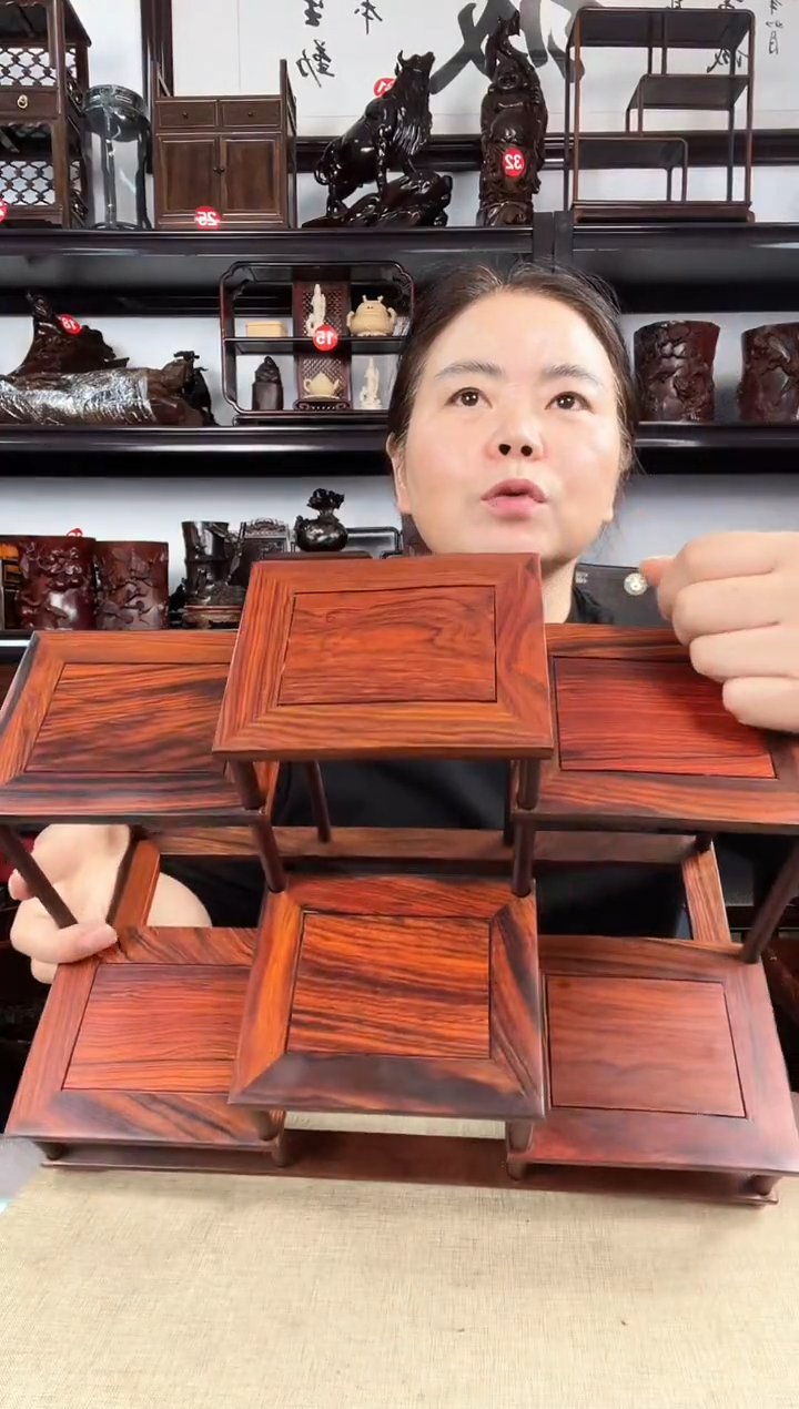 木新款六连老李红木工艺品