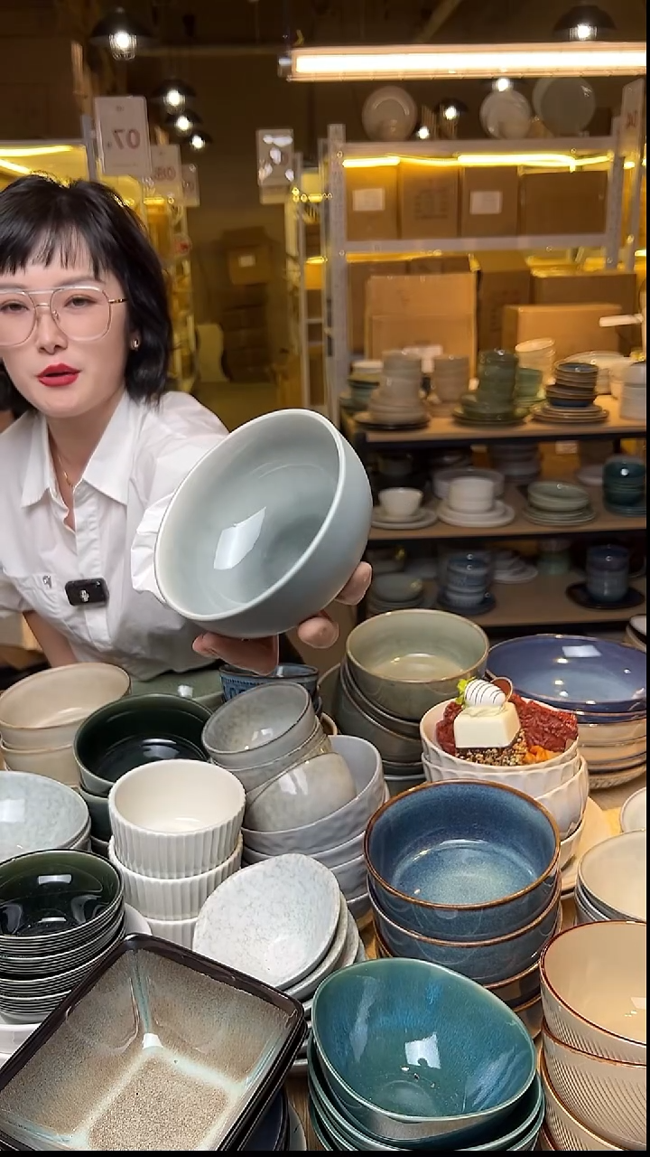 瓷165（4个）外贸尾货窑变釉下彩默认微瑕