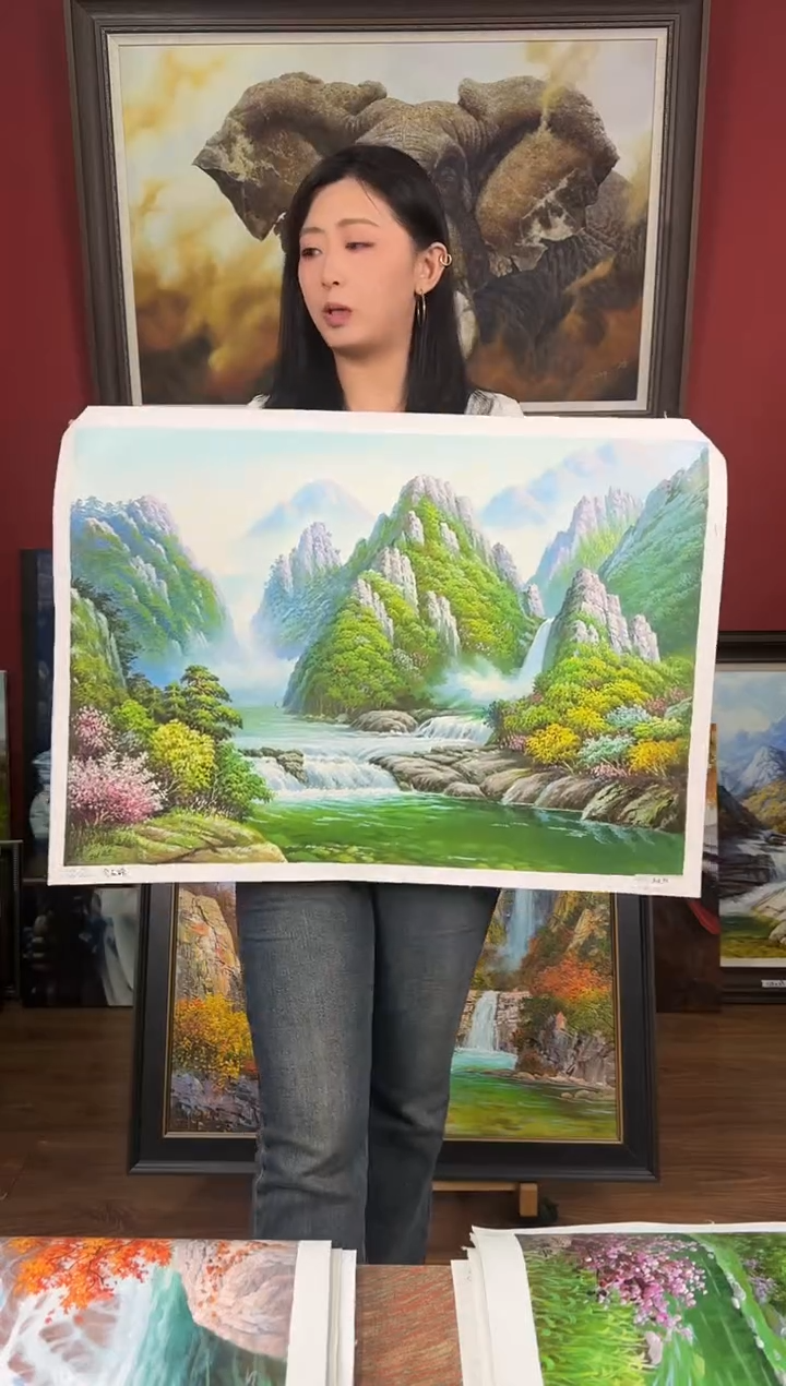 油画【131号】约50*70cm丨朝鲜原创纯手绘孤品油画丨顺丰包邮