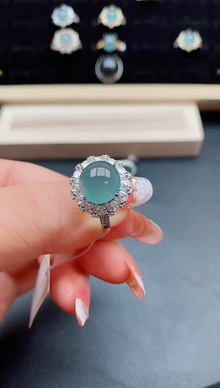 【闪购商品】翡翠戒指银S925镶嵌508005