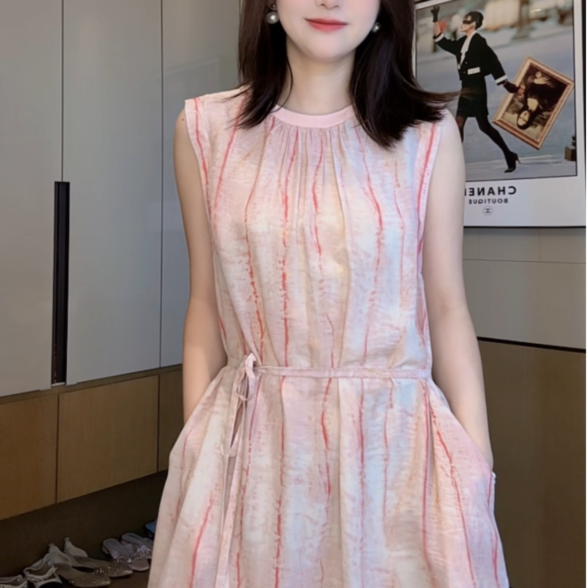 【丝芙玉禄】（S455）100%真丝双绉甜美裙子桑蚕丝女装真丝连衣裙