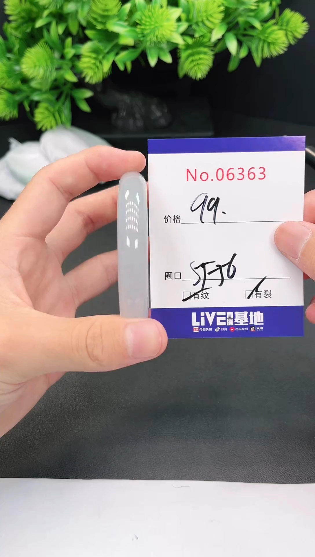 未镶嵌手镯翡翠6363