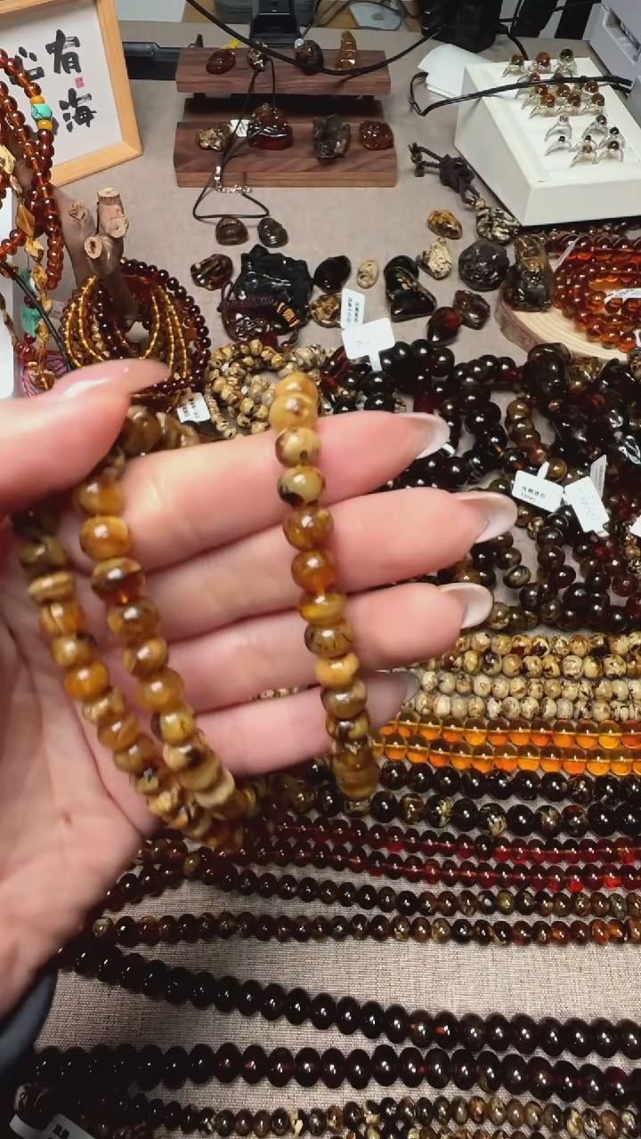 【闪购商品】琥珀手链未镶嵌抚顺琥珀