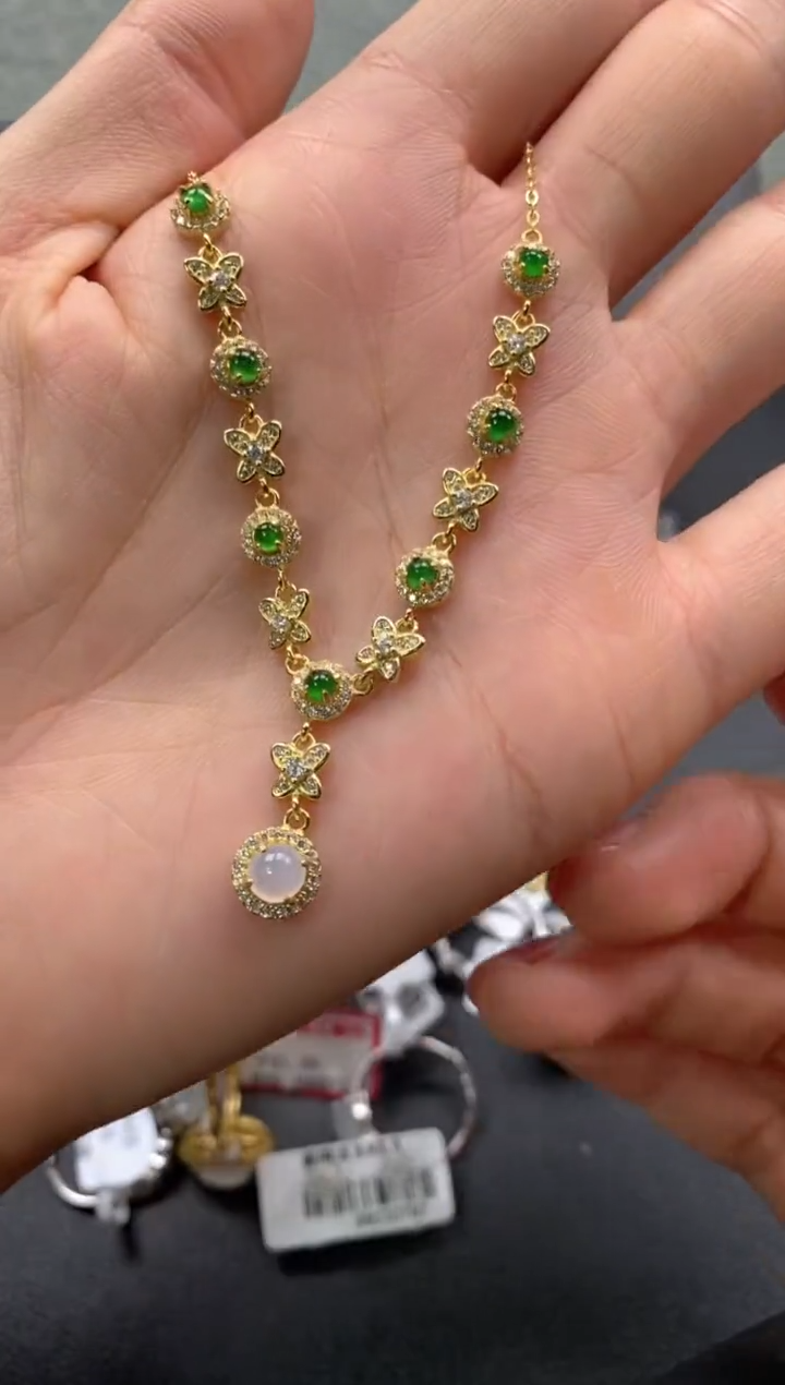 【闪购商品】翡翠戒指银S925镶嵌22222222     8