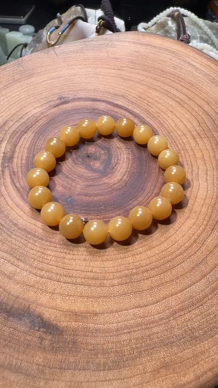 未镶嵌手串和田玉久*安手串