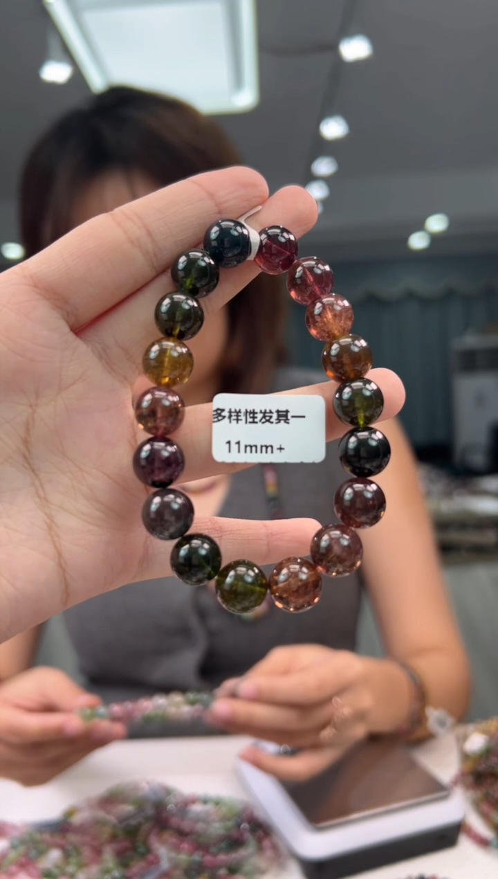 未镶嵌手串碧玺碧玺单圈/多样式发一11mm+