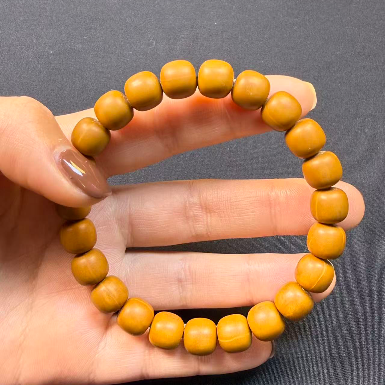 墨白出品-精品老型 全品无暇猴头手串小馒头料尺寸10+