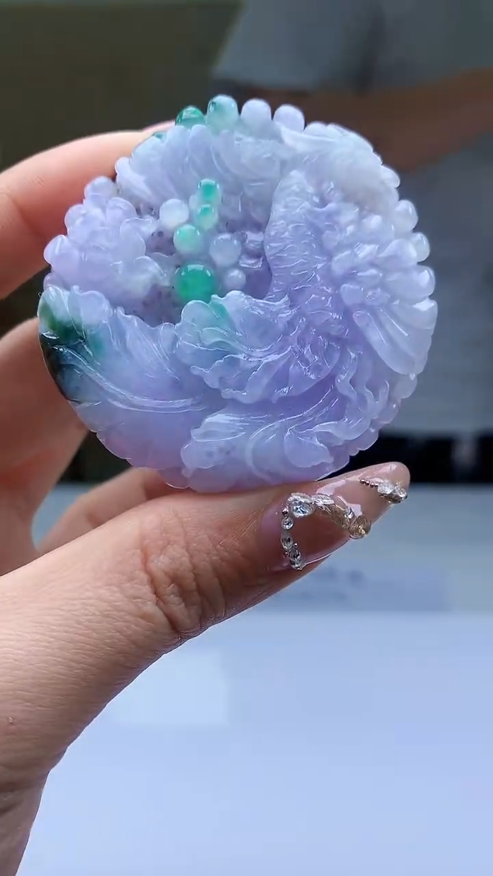 【闪购商品】定制翡翠未镶嵌4688ty-毛货挂件78