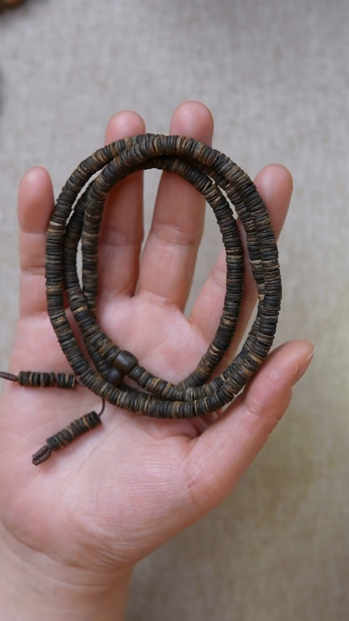 沉香手串奇楠长串沉水片片珠